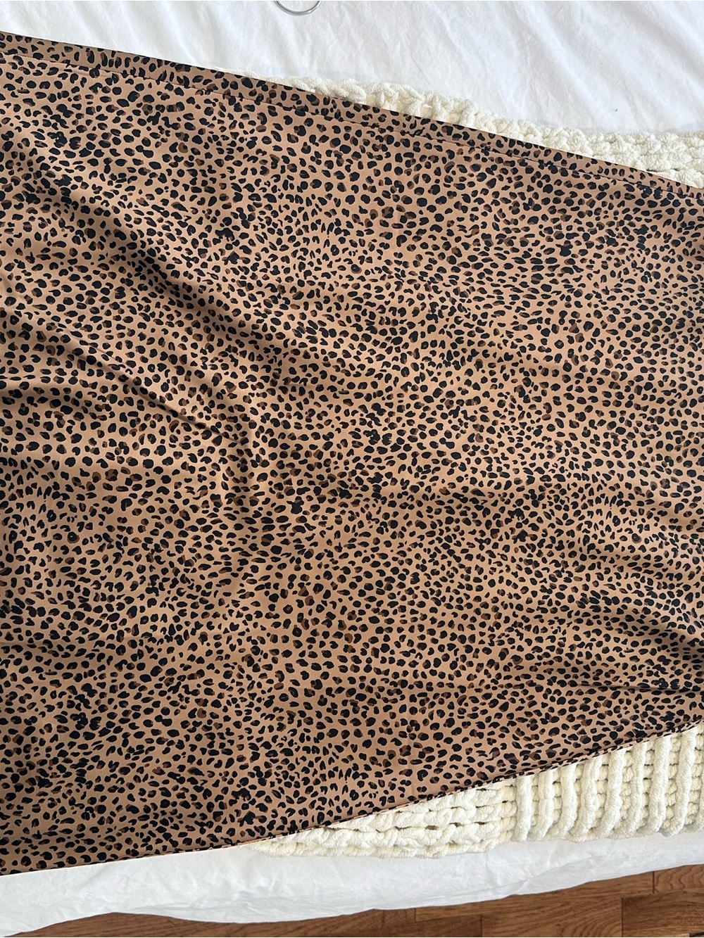 J. Crew Brown and Black Leopard Print Midi Skirt